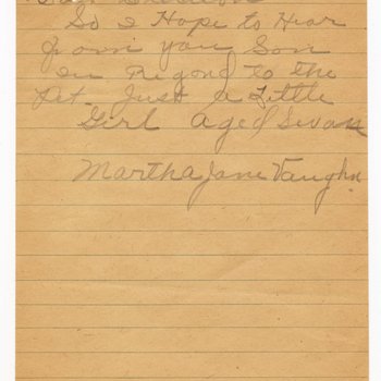 Letter to Governor Henry Horton from Martha Jane Vaughn of Eagle Creek, Tenn., 1930, page 3