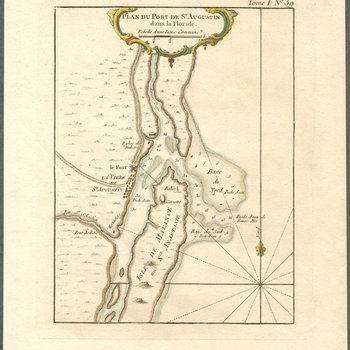 Plan du port de St. Augustin dans la Floride