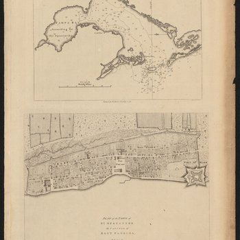 Plan of the town of St. Augustine, the capital of East Florida ; The Bay of Espiritu Santo, on the western coast of East Florida