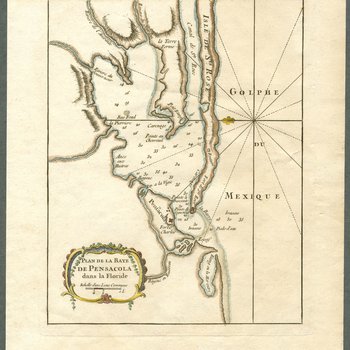 Plan de la baye de Pensacola dans la Floride