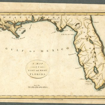 A map of east and west Florida
