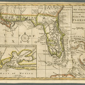 A map of the new governments of East & West Florida
