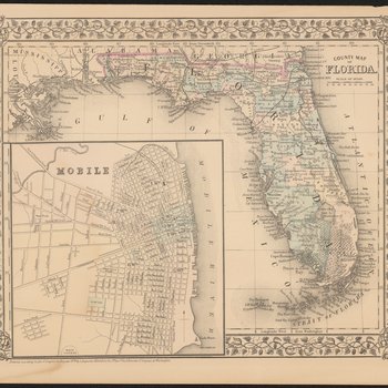 County map of Florida