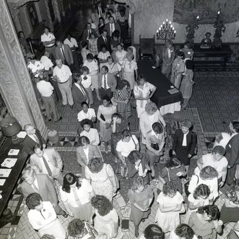 Bird's-Eye View of Crowd, First Florida Bank Event, Tampa, B