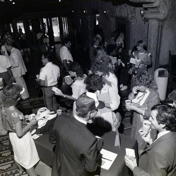 Attendees Grab Merchandise and Refreshments, First Florida Bank, Tampa