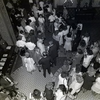 Bird's-Eye View of Crowd, First Florida Bank Event, Tampa, C