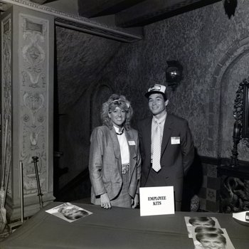 Heidi I. and Dan Kinney by Employee Kits Sign, First Florida Bank, Tampa