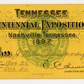 J. Wells Champney Admission Ticket