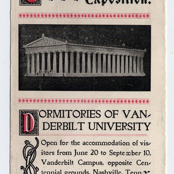 Dormitories of Vanderbilt University pamphlet