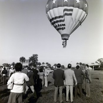 Freedom Savings Hot Air Balloon Floats, One Laurel Place Groundbreaking