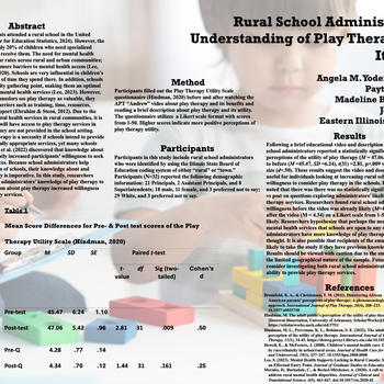 Rural School Administrators' Understanding of Play Therapy and Its Value