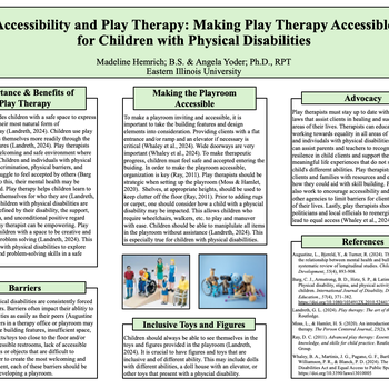 Accessibility and Play Therapy: Making Play Therapy Accessible for Children with Physical Disabilities