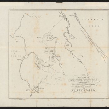 Portion of Middle Florida, showing the seat of hostilities between Seminole Indians, and United States