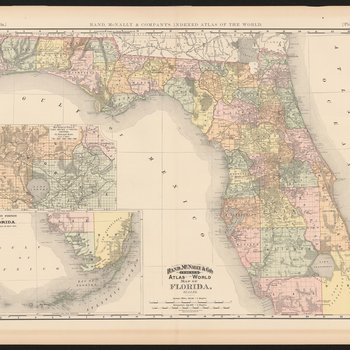 Rand, McNally & Co's indexed atlas of the world map of Florida