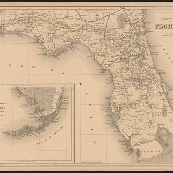 County map of Florida