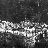 Baptism in a pool at the Bon Aqua Springs Hotel, Hickman County, 1939