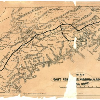 Map of East Tennessee, Virginia & Georgia Rail Road