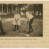 Postcard of Croquet ground, Bloomington Springs, Putnam County