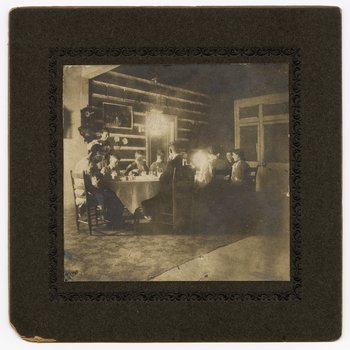 Group eating dinner at Howell Cottage in Beersheba Springs