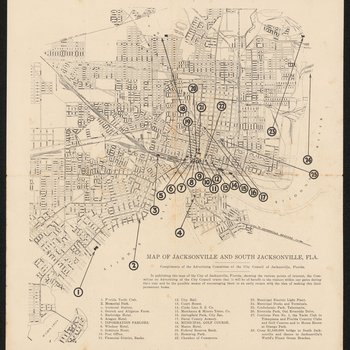 Map of Jacksonville and South Jacksonville, Fla
