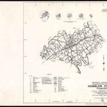 Highway map of Hamblen County