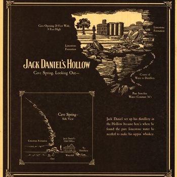 Poster of Jack Daniel's Hollow and Cave Spring, Lynchburg, Tennessee, n.d.
