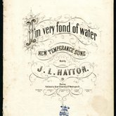 I'm Very Fond of Water sheet music, n.d.