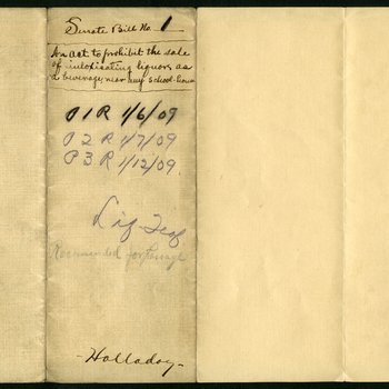 Senate Bill No. 1, Nashville, Tennessee, January 12, 1909, 1