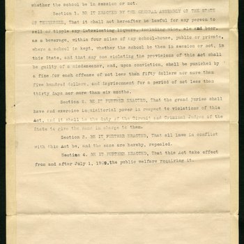 Senate Bill No. 1, Nashville, Tennessee, January 12, 1909, 2