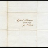 Letter from Bryson B. Trousdale to the Mayor and Alderman of Nashville regarding opposition to a neighbor having a tippling house, 1841, 2