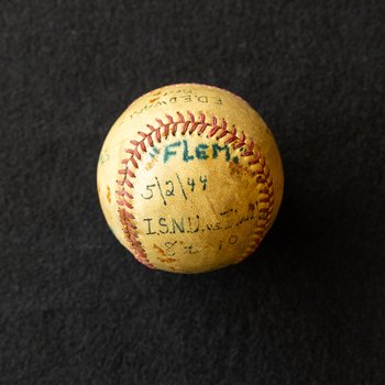 Autographed Ball from Illinois Wesleyan University v. Illinois State Normal University Baseball Game