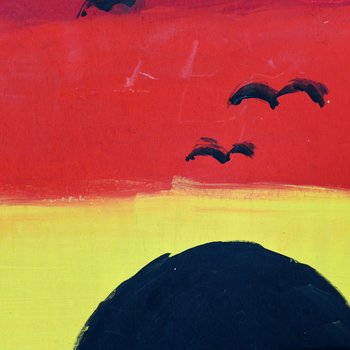 Sunset Coast, canvas close-up