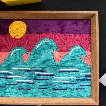Sunset Coast, yarn work