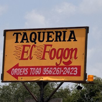 Photograph of Taquería El Fogón Sign