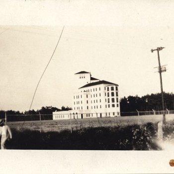 Hermann Hospital with Fence Post Card
