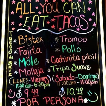 Photograph of Taquito Express Menu