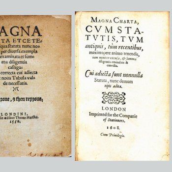 Magna Carta (1556) and Magna Charta (1608)