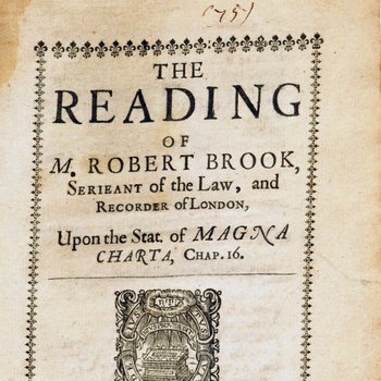 The Reading of M. Robert Brook (1641)