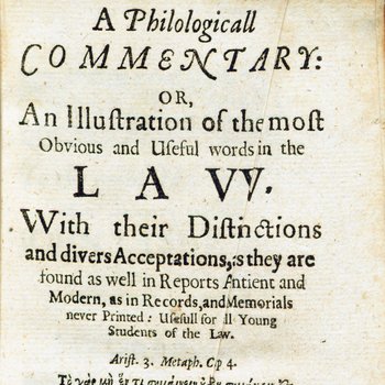 A Philologicall Commentary (1658)