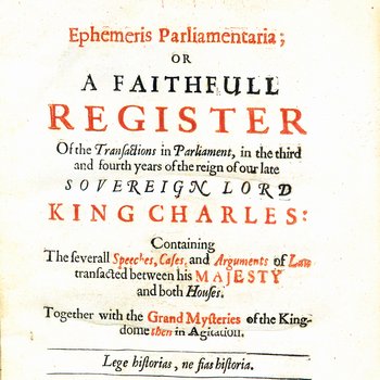 Ephemeris Parliamentaria (1654)