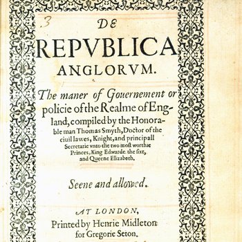 De Republica Anglorum (1583)