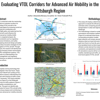 Evaluating VTOL Corridors for Advanced Air Mobility in the Pittsburgh Region