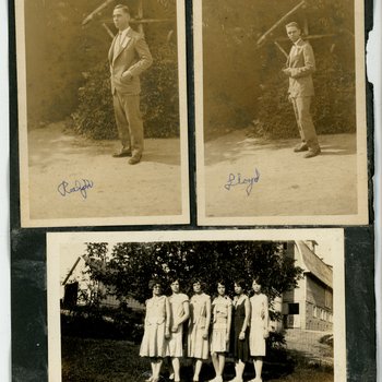 Outdoor Portraits of Ralph, Lloyd and a Group of Young Women
