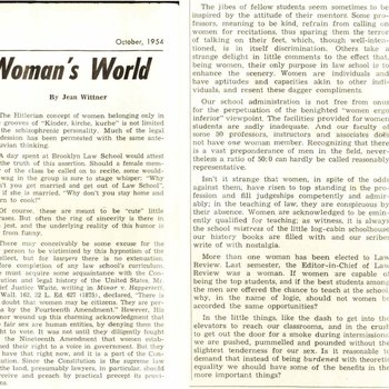 1954 - Justinian - Women's World Column