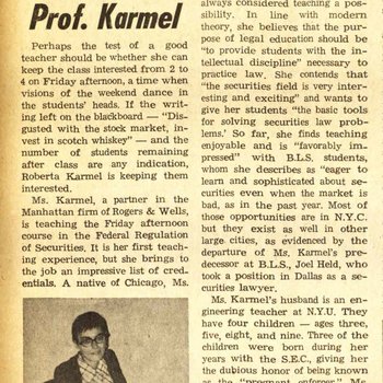 1973 - Justinian - Professor Karmel