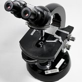Microscope used by cell biologist, T.Ch Hsu, PhD [angled view]
