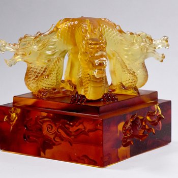 Glass Dragon Sculpture