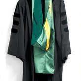 Graduation cap and gown belonging to John Mendelsohn, MD