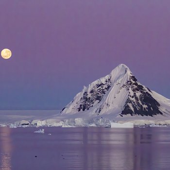 Moonset Antarctica