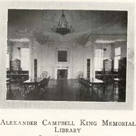 Alexander Campbell King Memorial Library, 1932 2